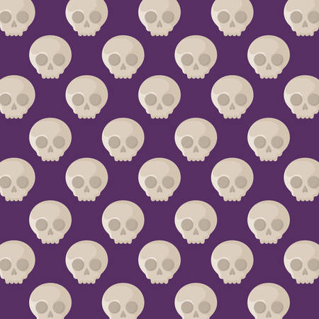 halloween celebration design with skulls background, colorful design. vector illustrationのイラスト素材