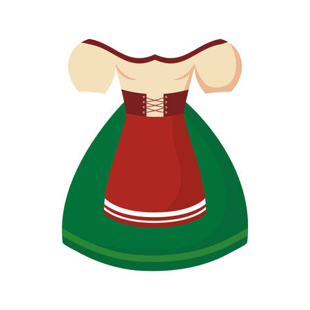 bavarian costume icon over white background, vector illustrationのイラスト素材