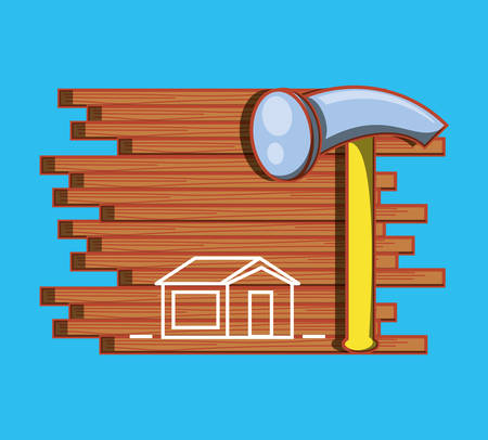 wall with home repair icons vector illustration designのイラスト素材