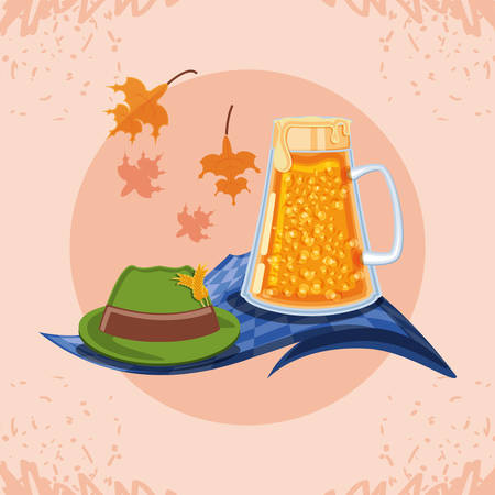 jar beer oktoberfest celebration vector illustration designのイラスト素材