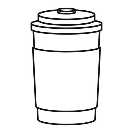 cofffee cup icon over white background, vector illustrationのイラスト素材