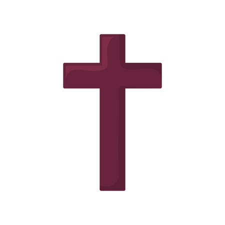 cross icon over white background, vector illustrationのイラスト素材