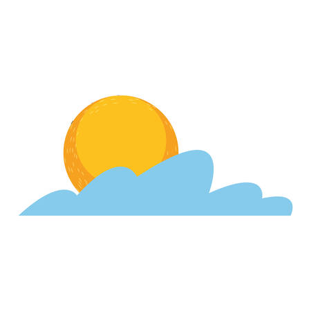 cloud sun day sky sunlight design vector illustrationのイラスト素材