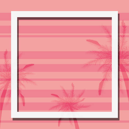 tropical leaves palm decoration frame background vector illustrationのイラスト素材