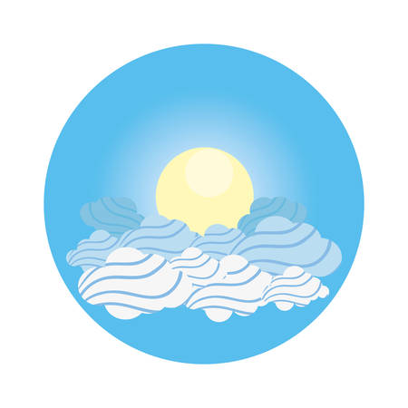 cloud sun day sky sunlight design vector illustrationのイラスト素材