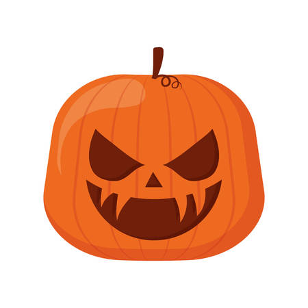 happy halloween pumpkin character vector illustration designのイラスト素材