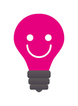 bulb light comic character vector illustration designのイラスト素材