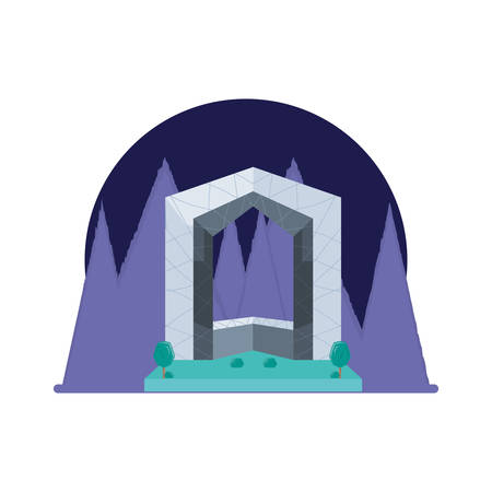 traditional architecture of china isolated icon vector illustration designのイラスト素材