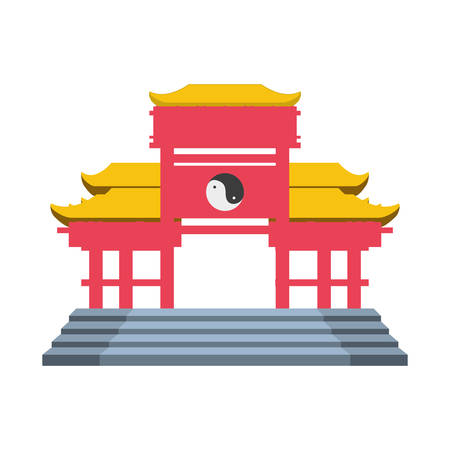 chinese portal isolated icon vector illustration designのイラスト素材