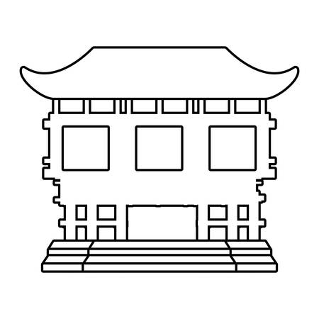 chinese portal isolated icon vector illustration designのイラスト素材
