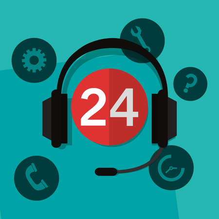 customer service theme vector illustration