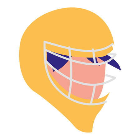 man with american football helmet over white background, vector illustrationのイラスト素材