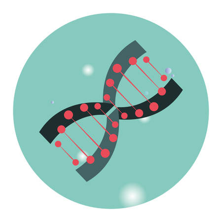 dna genetic material science sticker vector illustrationのイラスト素材