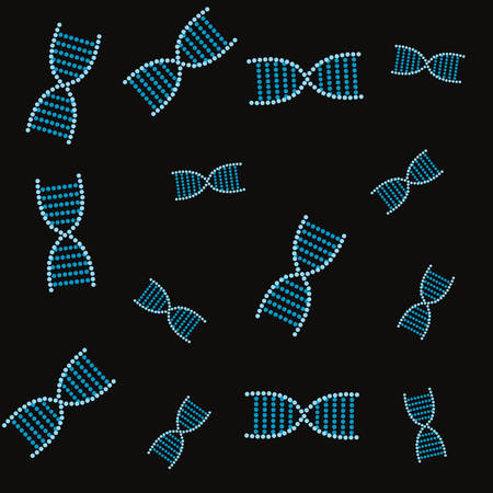 dna molecule scientific medical pattern vector illustrationのイラスト素材