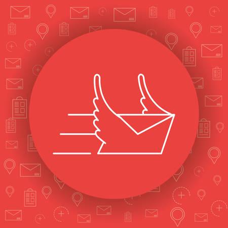 envelope flying delivery logistic service vector illustration designのイラスト素材
