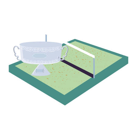 tennis sport court icon vector illustration designのイラスト素材