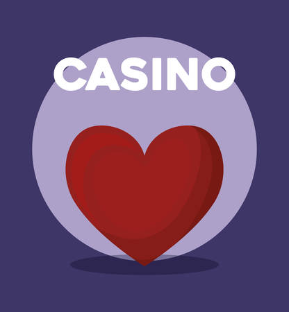 casino poker heart suit card symbol vector illustrationのイラスト素材