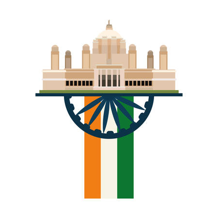 taj mahal temple delhi city indian vector illustrationのイラスト素材