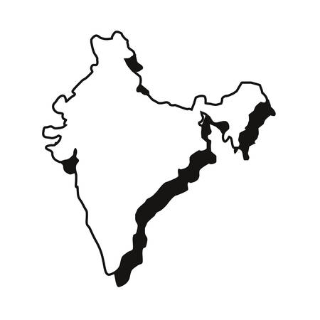 indian map landmark on white background vector illustrationのイラスト素材