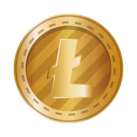 electronic commerce with litecoin vector illustration designのイラスト素材