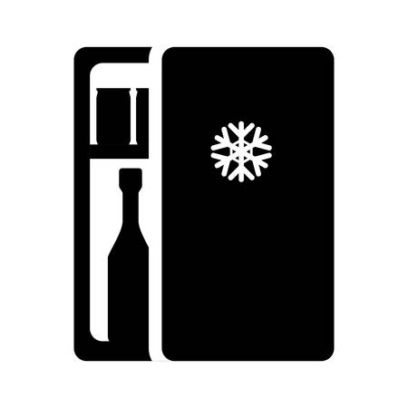 hotel fridge silhouette icon vector illustration designのイラスト素材