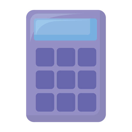 calculator device over white background, vector illustrationのイラスト素材