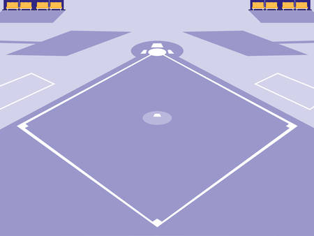 baseball sport stadium scene vector illustration designのイラスト素材