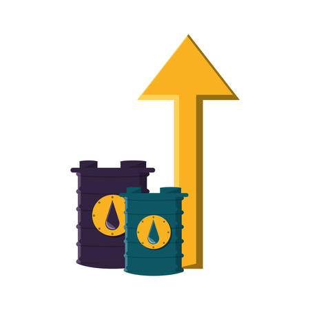 barrel of gasoline with arrow vector illustration designのイラスト素材