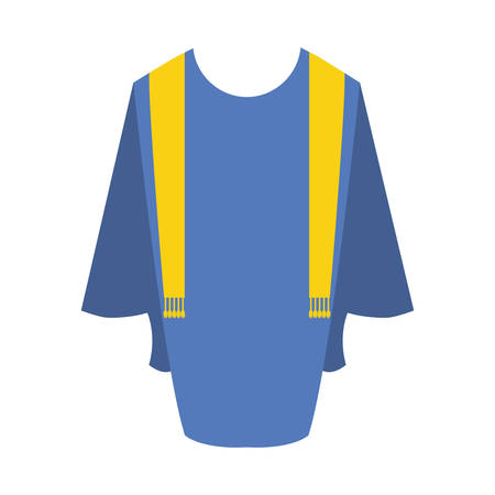 graduation gown isolated icon vector illustration designのイラスト素材