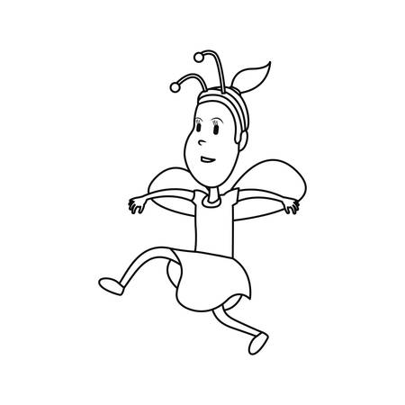 girl in halloween character costume vector illustrationのイラスト素材