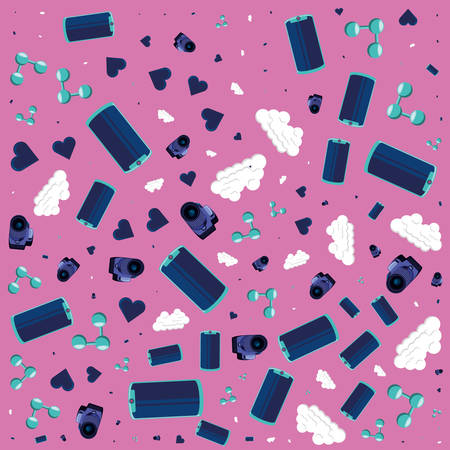 social media technology pattern background vector illustration designのイラスト素材