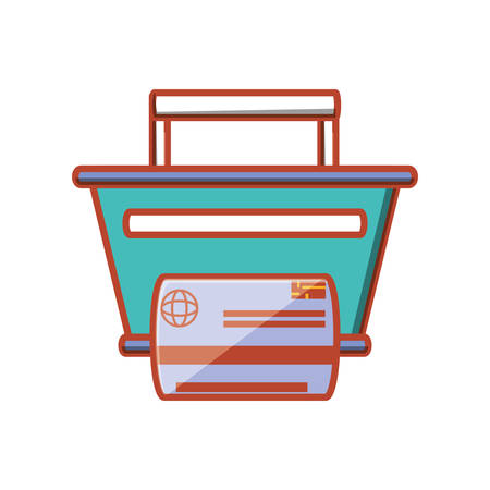 shopping basket isolated icon vector illustration designのイラスト素材