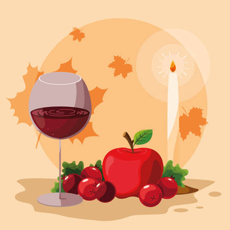 tanksgiving food set icons vector illustration designのイラスト素材