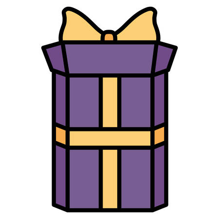 gift box icon over white background, vector illustrationのイラスト素材