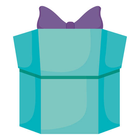 gift box icon over white background, vector illustrationのイラスト素材