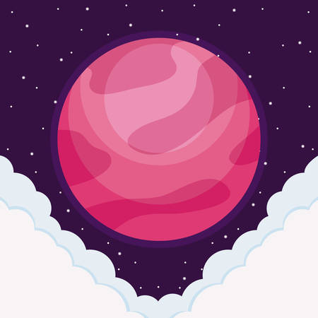 planet space universe icon vector illustration designのイラスト素材
