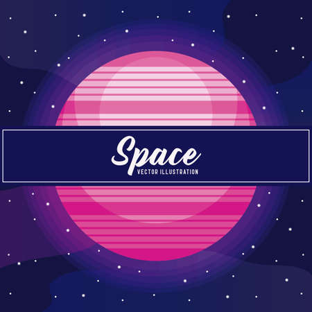 planet space universe icon vector illustration designのイラスト素材