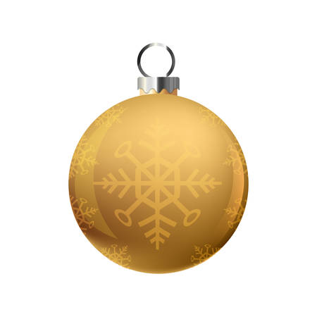 ball with snowflake christmas decoration vector illustrationのイラスト素材