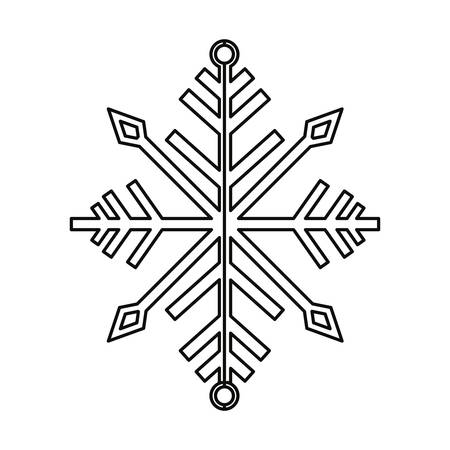 snowflake ornament christmas decoration festive vector illustrationのイラスト素材