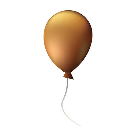 gold balloon on white background vector illustrationのイラスト素材