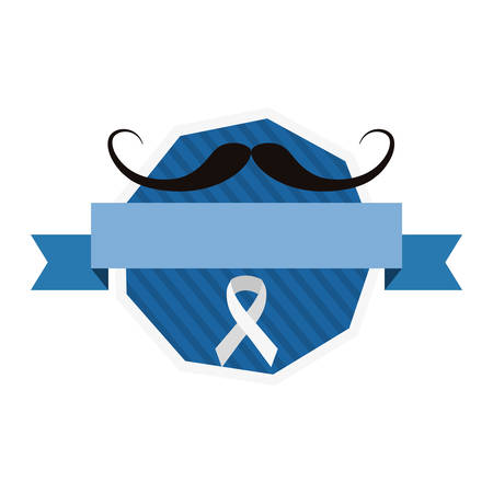 prostate cancer health label vector illustrationのイラスト素材