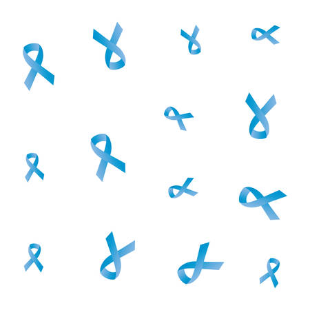 blue ribbon on white background vector illustrationのイラスト素材