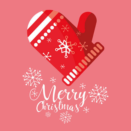 decorative christmas glove icon vector illustration designのイラスト素材