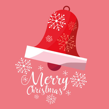 christmas bell decorative icon vector illustration designのイラスト素材