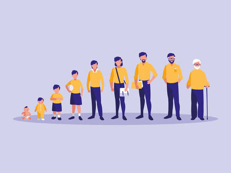 group of family members avatar character vector illustration designのイラスト素材