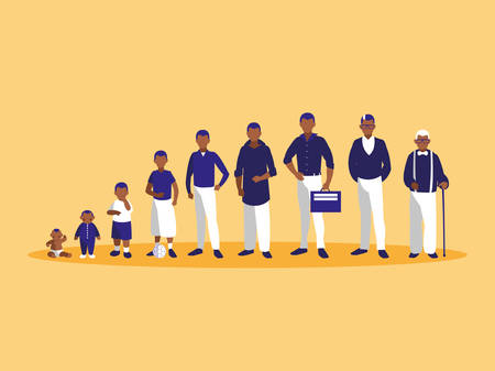 group of family members avatar character vector illustration designのイラスト素材