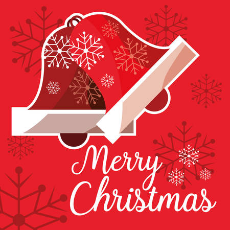 christmas bells decorative icon vector illustration designのイラスト素材