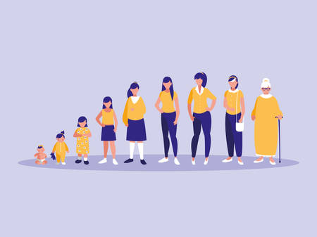 group of family members characters vector illustration designのイラスト素材