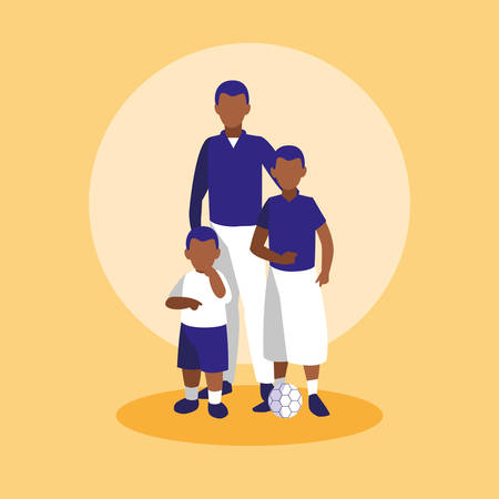 family members together characters vector illustration designのイラスト素材
