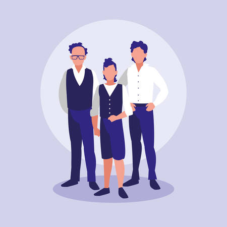 family members together characters vector illustration designのイラスト素材